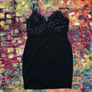 Black fitted stretchy dress. Size L